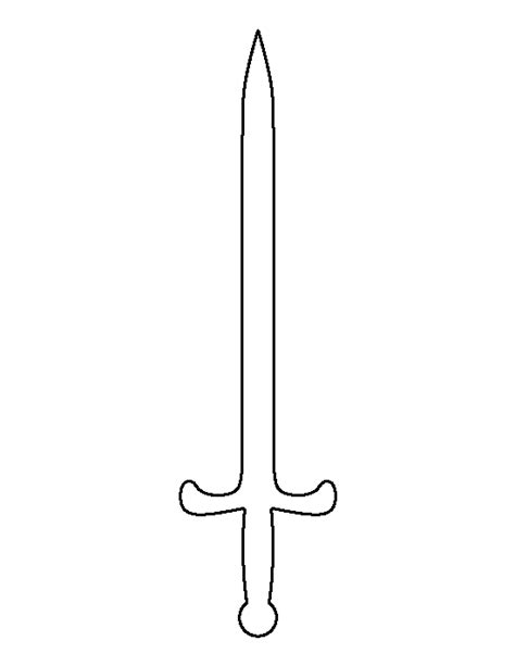 Printable Wooden Sword Template